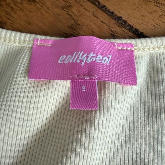 Edikted yellow Ribbed Top - Picture 3 of 3